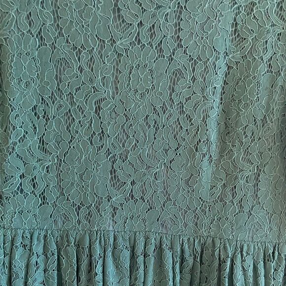 Dainty Jewells Graceful in Lace Jade Modest Dark Green Lace Fit and Flare Dress - Picture 10 of 13